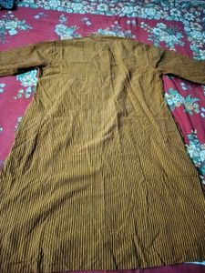 Men Brown Striped full sleeves Kurta🔥