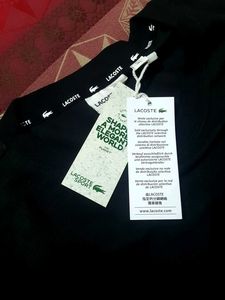 100% Original Lacoste Brand Tshirt Black for Men