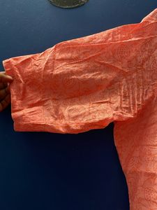Peach Embroidered Kurta