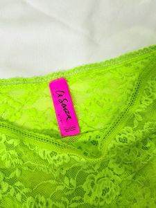 Neon Lace Bra and Panty Set