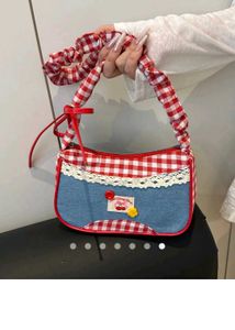 Cute Cherry Gingham Shoulder Bag