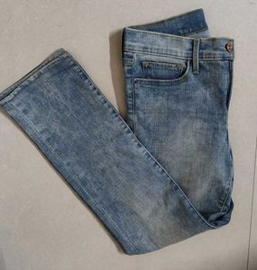 Acid Wash Straight Leg Jeans