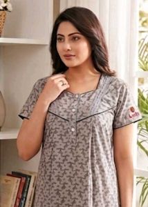 Pure Cotton Nighty brown