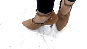 Brown Ankle Strap Heels