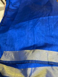 Elegant Blue &amp; Silver Saree