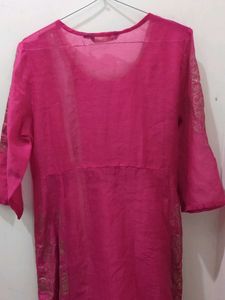 Beautiful Pink Embroidered Kurta