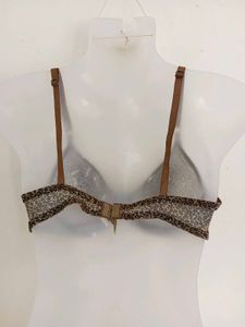 Sheer Leopard Print Bra