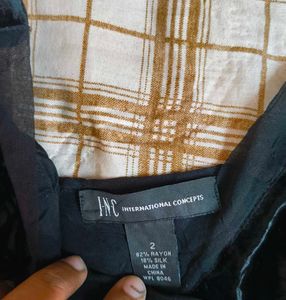 Elegant Black INC International Concepts top