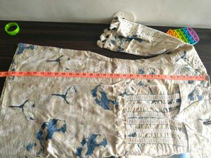Floral Print chikankari cotton Kurta