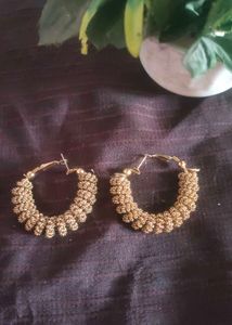 Boho Beaded Hoop Earrings