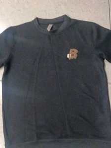 Men's Black Textured Sweater