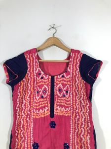 Multi Colour Bandhani Kurta Set(Women’s)