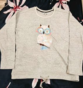 Cute Owl Graphic Sweatshirt
