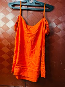 Vibrant Orange Spaghetti Strap Top