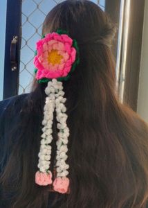 Crochet Flower Hair Accessory