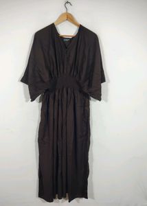 Mafe Coffee Brown Maxi Western Dress (Women's)