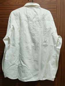 Men's White Long Sleeve Button-Up Shirt