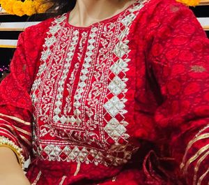 Elegant Red Ethnic Dress