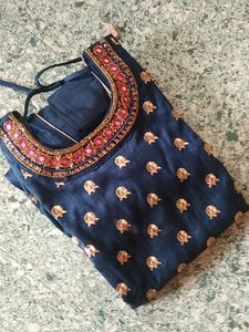 Heavy Party Wear 😍Heavy Dark Blue Top😘