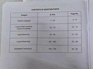 CLAT 2026 Mocks- Question Booklets with answers