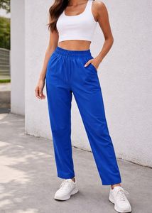 Zara Blue Elastic Waist Pants (S)