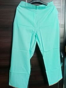Fabnest womens cotton Light teal straight kurta and pant set