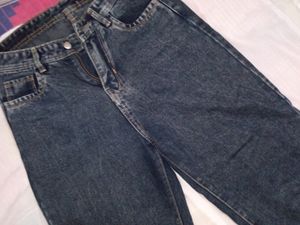 Faded Black Color Girlish Jeans