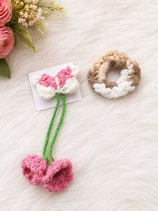 Handmade Crochet Butterfly Hair Clip & Scrunchie S