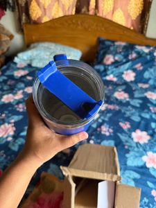 Blue Insulated Tumbler with Handle