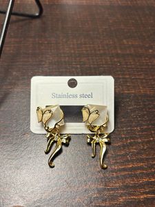 Mystique Butterfly Bow Drop Earrings
