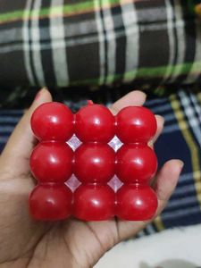 Red Bubble Cube Candle scented