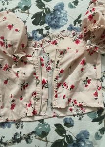 SALE! Floral Off-Shoulder Corset Top