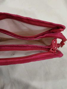 Striped Pouch Bag