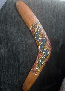 Australian Aboriginal Handpainted Boomerang