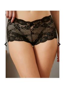 transparent Elegant Black Lace Briefs