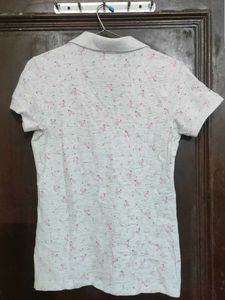 Floral Print Polo T-Shirt