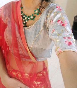 Very beautiful Grey color padded blouse