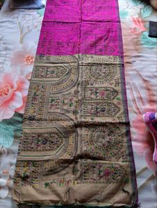 Beautiful Magenta Printed Saree