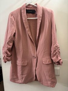 Vero Moda Ruched Sleeve Blazer w/ Shoulder pads