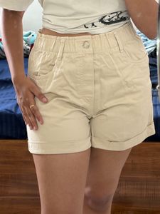 Casual Beige Shorts