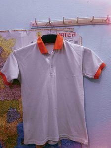 Stylish White Polo T-Shirt