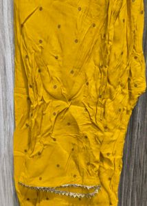 Yellow Embroidered Kurta