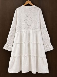 White Broderie Anglaise Tiered Kurta
