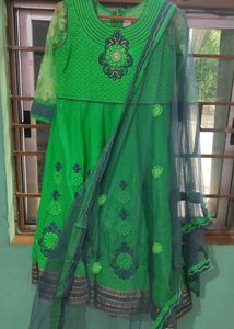 Green Embroidered Salwar Kameez