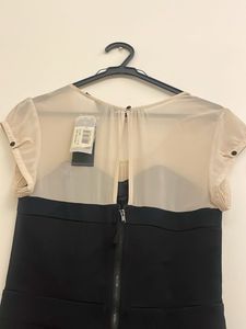 GUESS - Elegant Black Sheer Sleeve Dress, size 6