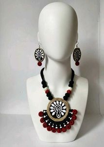 Handmade Terracotta Necklace &amp; Earring Set