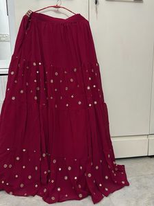 Lehnga with Embroidered Maroon Blouse