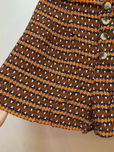 Patterned Button-Up Shorts