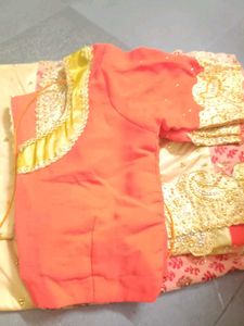 Embroidered Silk Blend Saree