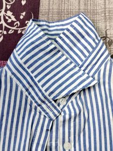 Classic Old Money Blue Striped Shirt